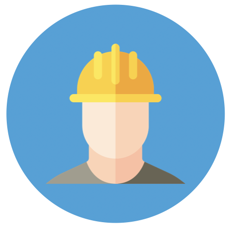 worker with hard hat icon